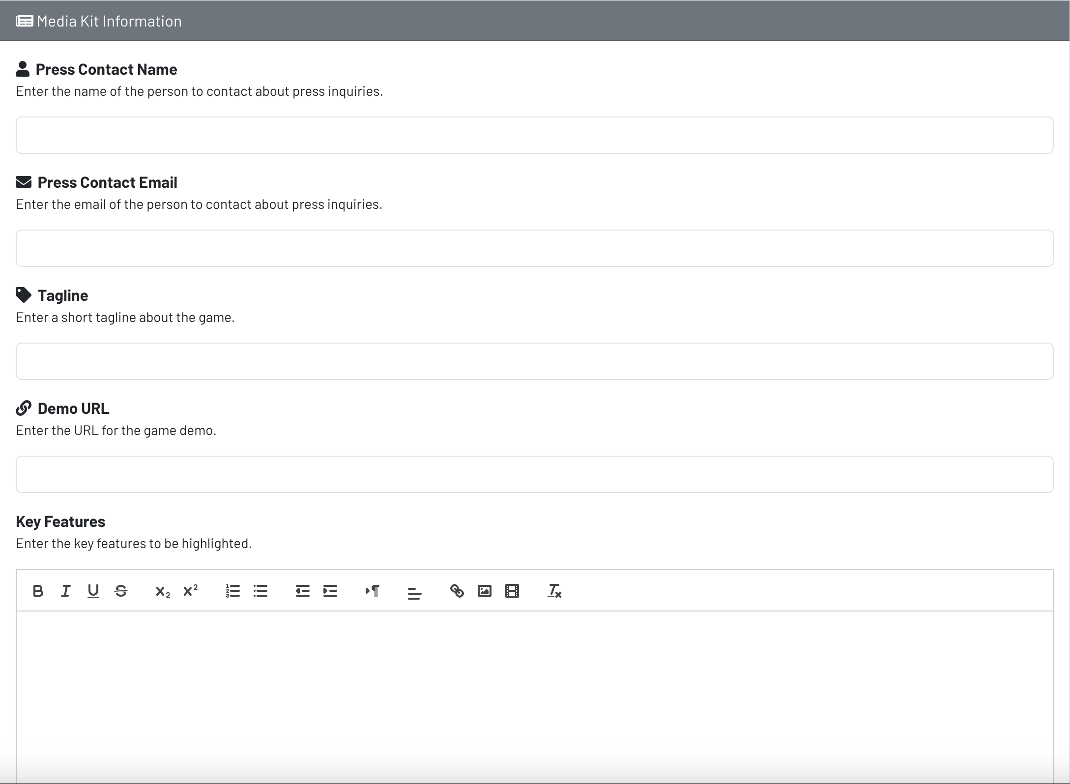 Media Kit Builder Preview